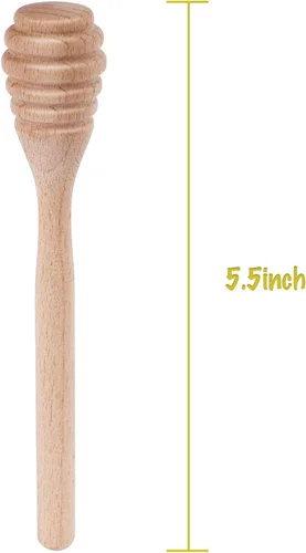 Miniatura 6 de Palo de madera para miel - Cuchara de miel Servidor de miel Agitador de miel Miel de madera Dipper de madera de boda Regalo Artesanía