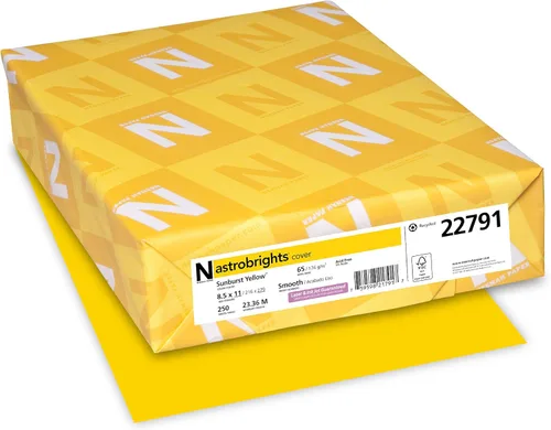 Neenah Paper 21911 Astrobrights Cartulina de colores, 8.5 pulgadas x 11 pulgadas, 65 lb/176 GSM, azul despejado, 250 hojas