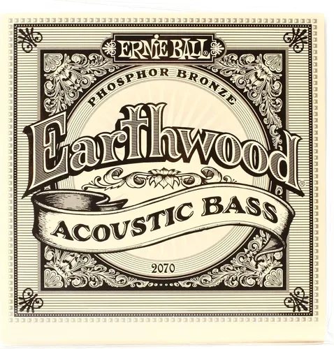 Ernie Ball Earthwood Slinky Cuerdas de Guitarra Bajo Acústico de Bronce Fosforoso, Calibre 45-95 (P02070)