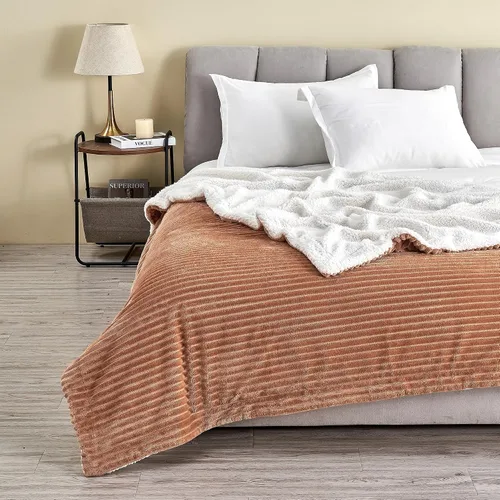 Miniatura 12 de Great Bay Home Manta de felpa de terciopelo y forro polar sherpa, manta gruesa para silla, sofá o cama. Manta cálida, reversible y suave. Colección