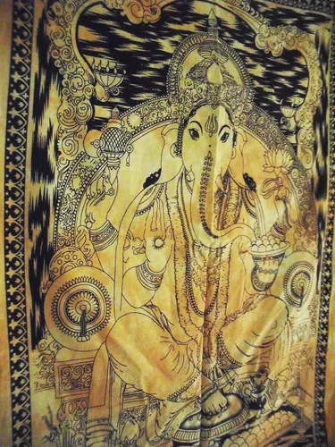 Miniatura 4 de Póster tradicional Jaipur Tie Dye Lord Ganesha, decoración de pared india, tapiz hippie, bohemio para colgar en la pared, decoración de dormitorio