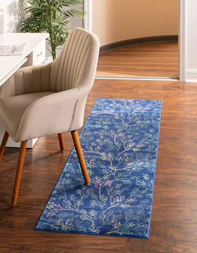 Miniatura 18 de Unique Loom Blossom Collection - Alfombra de área Yoshino (2' x 3' 1", rectangular, azul/verde)