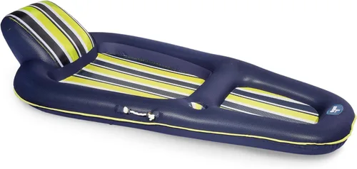 Aqua Luxury Water Pool Lounge – Extra Large – Inflatable Pool Floats for Adults with Headrest, Backrest, Footrest & Cupholder – Multiple