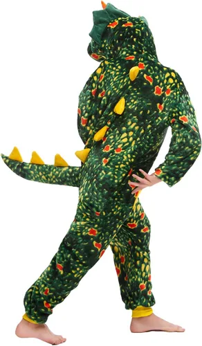 Miniatura 4 de Pijama de una pieza para adultos, disfraz de dinosaurio, para mujer