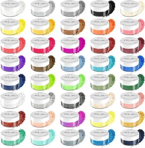 Miniatura 6 de MARBLERS Juego de colorantes en polvo de mica seguros para labios [Nudie 8 colores] Cosmético Pigmento de resina epoxi Tinte No tóxico