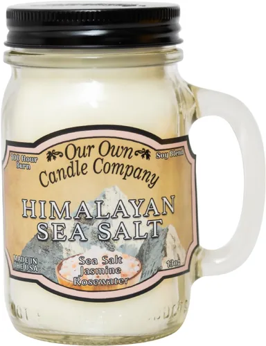 Our Own Candle Company, Vela en tarro con aroma a sal marina del Himalaya, 100 horas de tiempo de combustión, fabricada en los Estados Unidos, 13