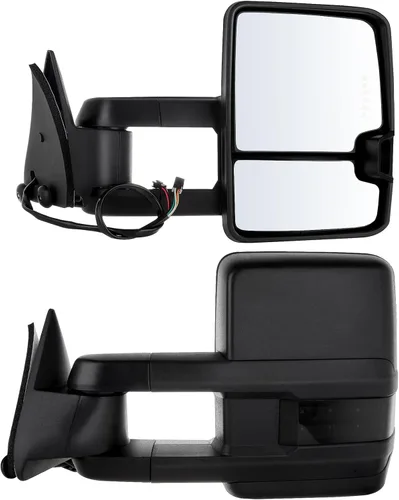 Miniatura 33 de ECCPP Juego de espejos de remolque, reemplazo en pareja, compatible con Chevy Silverado 1500 2500 HD 3500 Suburban 1500 2500 Tahoe para GMC Sierra