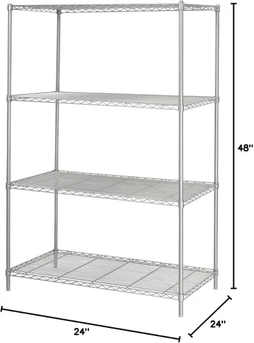 Miniatura 2 de Safco Products 5289BL - Unidad de complemento para estantería de alambre industrial, 36 pulgadas de ancho x 24 pulgadas de profundidad x 72 pulgadas