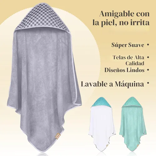 Miniatura 4 de CORAL DOCK Paquete de 3 juegos de toallas de baño con capucha para bebé, ultraabsorbentes, artículos esenciales para bebé para recién nacido niño