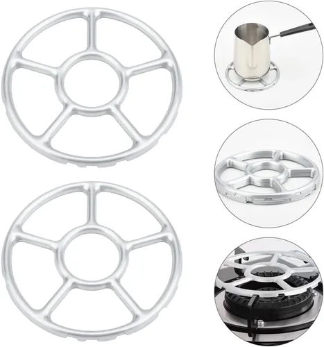 Miniatura 9 de SOLUSTRE Estantes de soporte para estufa de gas de 6.10 pulgadas, anillos de wok antideslizantes de acero galvanizado, accesorios universales