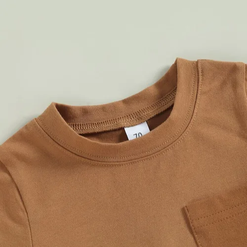 Miniatura 18 de Conjunto de camiseta de manga corta para bebé niño y niña, camiseta de manga corta, pantalones cortos casuales, ropa para recién nacidos, 6, 12, 18