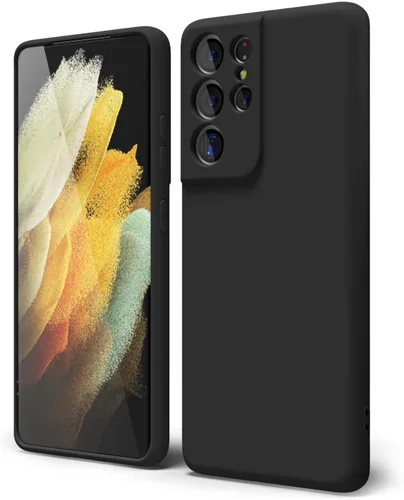 Miniatura 281 de oakxco Funda para teléfono Samsung Galaxy S21 Ultra con agarre de silicona líquida, bonita funda delgada y delgada de goma suave de TPU lisa