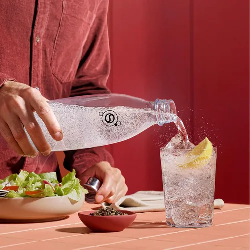 Miniatura 3 de SodaStream 1L Paquete doble de botellas delgadas aptas para lavavajillas (blanco)