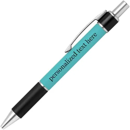 Miniatura 19 de Bolígrafo personalizado – Nombre o mensaje personalizado – Colores o impresiones – Regalo de papelería, suministros para la escuela de negocios