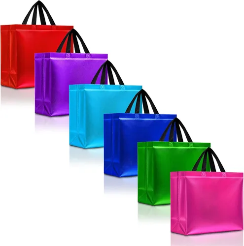 Miniatura 68 de Nush Nush Bolsas de regalo de color azul aguamarina de gran tamaño – Juego de 30 bolsas de regalo azul claro brillante con asas a granel – Bolsa