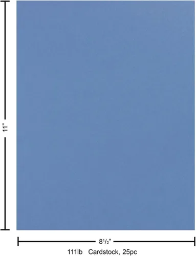 Miniatura 7 de PA Paper Accents - Cartulina suave pesada de 8.5 x 11 pulgadas, color azul, papel de cartulina de color de 111 libras para hacer tarjetas, álbumes