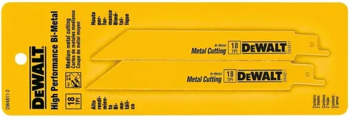 Miniatura 2 de DEWALT DW4811-2 - Hojas para sierra recíproca, parte trasera recta, 6 pulgadas, 18 TPI, paquete de 2