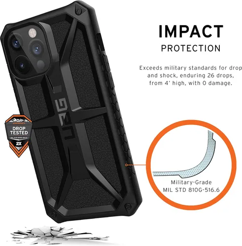 Miniatura 2 de URBAN ARMOR GEAR UAG-IPH20L-P-BK - Funda a prueba de golpes para iPhone 12 Pro Max (6.7) 2020, color negro