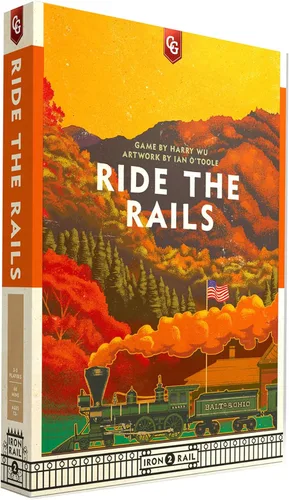 Capstone Games: Ride The Rails, juego de mesa de estrategia central, de 3 a 5 jugadores, 1 página de reglas, tiempo de juego rápido de 60 minutos, a