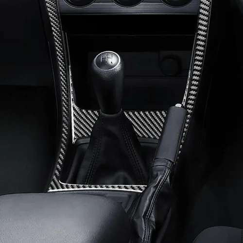 Miniatura 3 de Calcomanía suave de fibra de carbono para interior del automóvil, panel de cambio de marchas, caja de puerto USB, accesorios de decoración, adhesivo