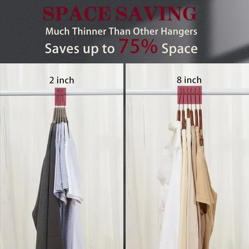 Miniatura 6 de Perchas de plástico para ropa, perchas de plástico antideslizantes de goma mejoradas, no aterciopeladas, duraderas y delgadas, 17.7 pulgadas de Gris