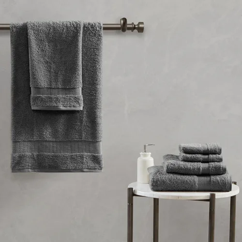 Miniatura 4 de Madison Park SIGNATURE Luce - Lujoso juego de toallas de baño 100% algodón egipcio, sedosas, suaves y altamente absorbentes, calidad de spa premium