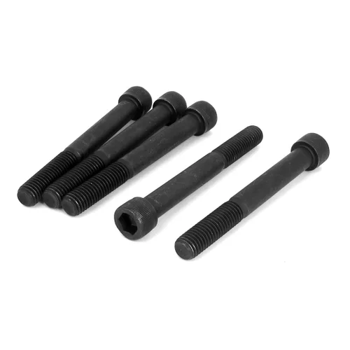 Miniatura 8 de uxcell Tornillos hexagonales de acero de aleación M2.0.197x1.772 in 12.9 Tornillos parcialmente roscados, color negro, 20