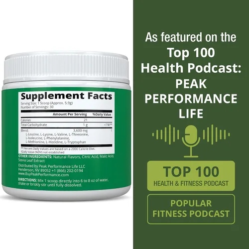 Miniatura 5 de Los 9 aminoácidos esenciales en polvo. Pre + durante + después del entrenamiento con EAA + BCAA para energía, crecimiento muscular y recuperación.