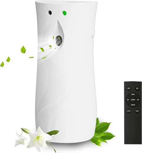 Miniatura 8 de Dispensador automático de ambientador en aerosol, dispensador de aerosol de pared/de pie con batería con control remoto para baño, hotel, oficina