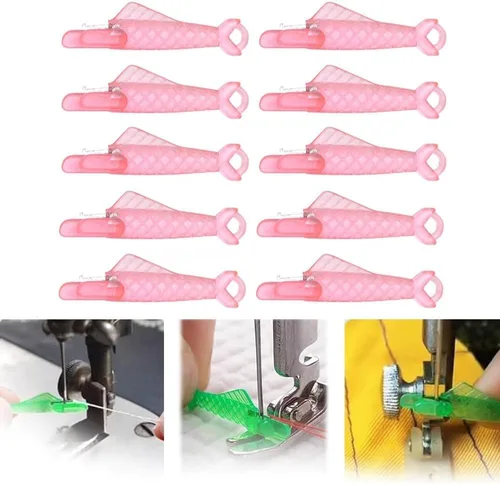 Enhebrador de agujas para máquina de coser, tipo boca de pescado, nueva aguja para máquina de coser, enhebradores de agujas de bricolaje, Rosa 10