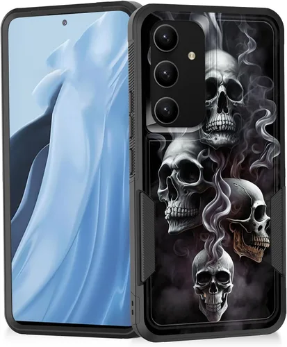 Miniatura 165 de Funda para Galaxy A14 5G, resistente de doble capa híbrida de policarbonato duro, goma suave, a prueba de golpes, funda protectora resistente