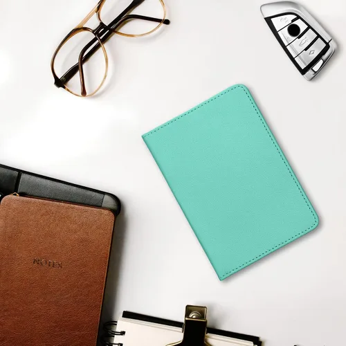 Miniatura 3 de kwmobile - Soporte para documentos del automóvil y tarjetas para documentos de vehículos y tarjetas, cuero sintético, color negro Menta