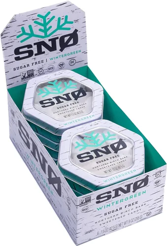 Miniatura 21 de SNØ - Chips de caramelo de xilitol de menta piperita Apoyo para la salud oral Xilitol de abedul puro Sin azúcar, bajo en carbohidratos, apto