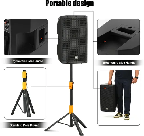 Miniatura 4 de EXOTON C-12AP - Altavoces PA profesionales de doble alimentación de 12 pulgadas, sistema PA activo y pasivo de 1500 W con pantalla LCD a