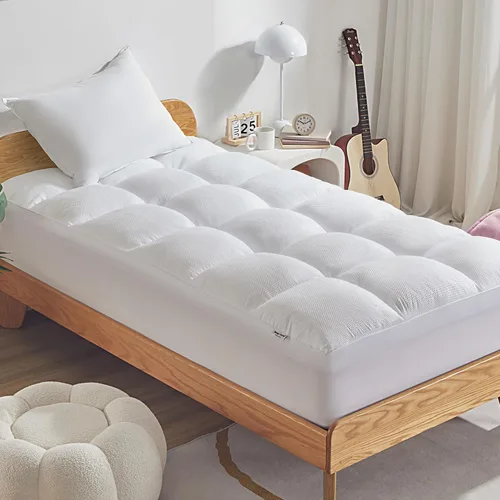 Miniatura 10 de SLEEP ZONE Protector de colchón de algodón de tamaño individual, lavable a máquina, cubrecolchón de algodón suave refrescante que se adapta a