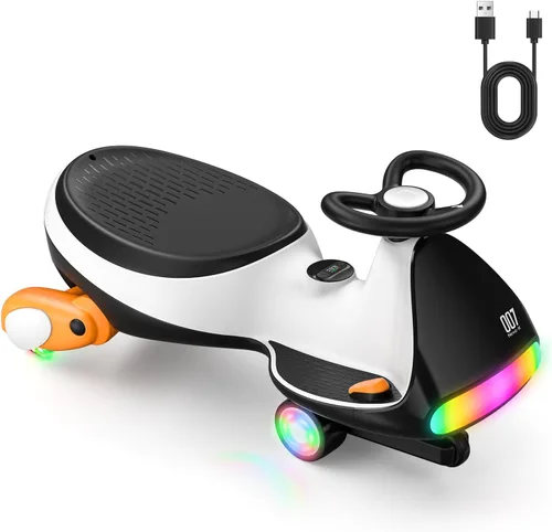 FanttikRide N7 Ultra Carro Eléctrico Wiggle con Batería Recargable Tipo C, Carro para Niños con Motor MagicMute, 2 Velocidades Máx 4 Mph, 9 Modos de