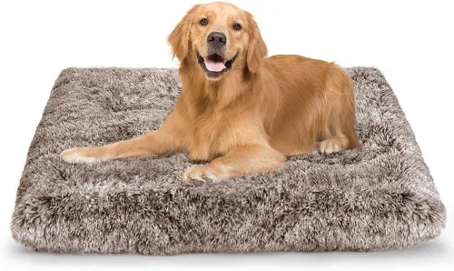Miniatura 23 de Alfombrilla para jaula de perro, colchón de jaula de perro de felpa, colchón para jaula de perro suave, almohadilla antideslizante para jaula