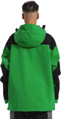 Miniatura 47 de GSOU SNOW Chaqueta de esquí para hombre, abrigo de nieve para snowboard, cálido, invierno, impermeable, con capucha