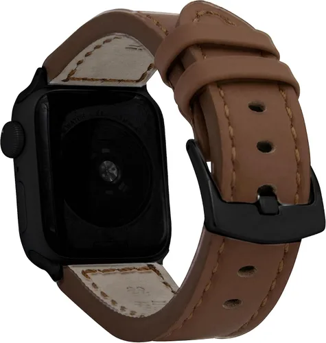 Miniatura 45 de Bandini Correa de cuero para hombre para Apple Watch de 1.732 in 1.772 in 1.654 in 1.614 in 1.575 in 1.496 in 1.929 in y Ultra, correa de iWatch