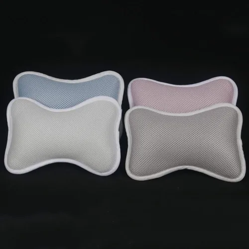 Miniatura 5 de Heallily Almohada de bañera 1 pieza suave de apoyo con ventosas para cuello y hombro (gris)