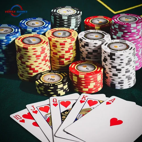Miniatura 7 de Fichas de póker de Versa Games - Juego de fichas de póker de arcilla - Juego de póker Crown Casino de 13.5g, 500 piezas con denominación numérica
