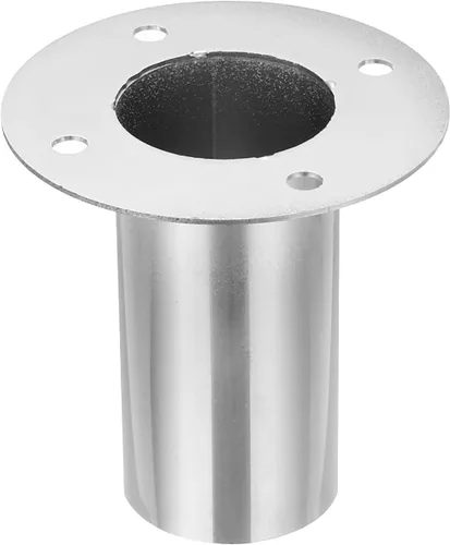 PATIKIL 2" Conector de brida de conducto, brida de escape de tubo recto de acero inoxidable Collar de manguera de tubo de conducto para sistema HVAC