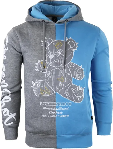Miniatura 26 de SCREENSHOT Sudadera urbana de forro polar para hombre, diseño de dibujos animados de animación, parche bordado de gel