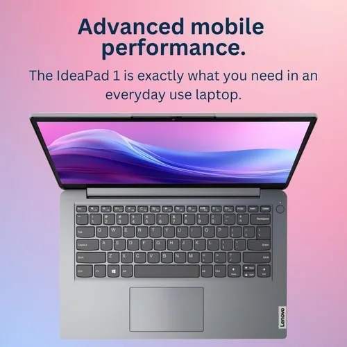 Miniatura 3 de Lenovo IdeaPad 1 - Computadora portátil, pantalla HD de 14", Intel Celeron N4020, 4 GB de RAM, 128 GB eMMC, cámara web, Wi-Fi 6, Windwos 11 Home