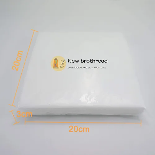 Miniatura 2 de New Brothread - Estabilizador de bordado desprendible para máquina de coser, malla invisible, 8"x8" - 100 hojas precortadas - Peso ligero 1.8 onzas