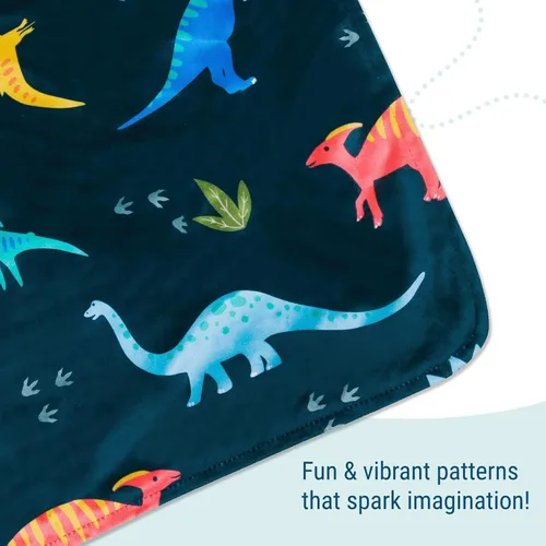 Miniatura 6 de Wildkin Manta de felpa para bebé – Suavidad y comodidad, ideal para niños pequeños, viajes y guardería - Dinosaurios del Jurásico Dinosaurios