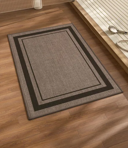 Miniatura 43 de chakme Juego de 2 alfombras de baño ultrafinas, absorbentes, antideslizantes, lavables a máquina, color beige oscuro, 17 x 24 pulgadas + tapete
