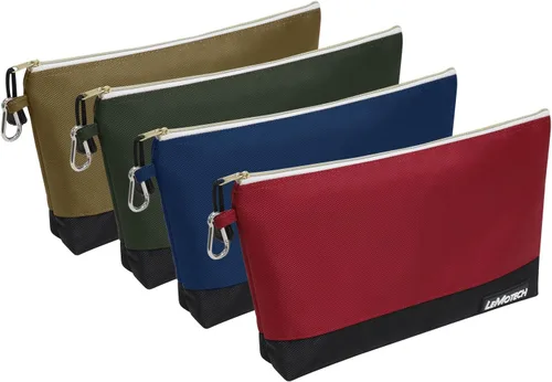 Miniatura 21 de Bolsas de herramientas LeMotech con cremallera, bolsas pequeñas resistentes al agua, bolsa de utilidad Oxford 1680D para organizadores