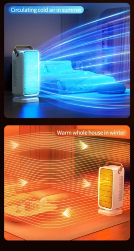 Miniatura 4 de Calentador de espacio, calentadores de espacio de 1500 W para uso en interiores, habitación grande, mini calentador de cerámica portátil