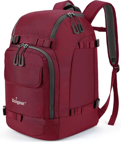 Unigear - Mochila para botas de esquí para casco 50L/70L, lentes de protección, guantes, esquís, snowboard y accesorios Rojo